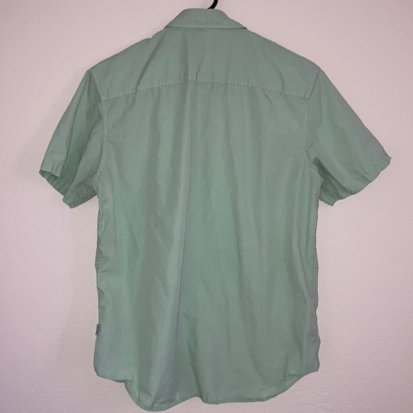 Calvin Klein light green cotton button up shirt - Picture 7 of 9